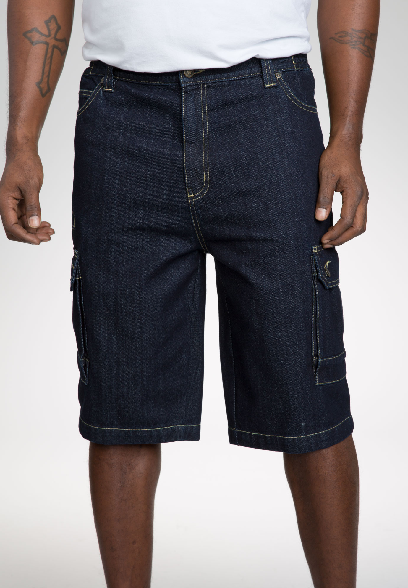 Denim Cargo Shorts by Liberty Blues® | King Size