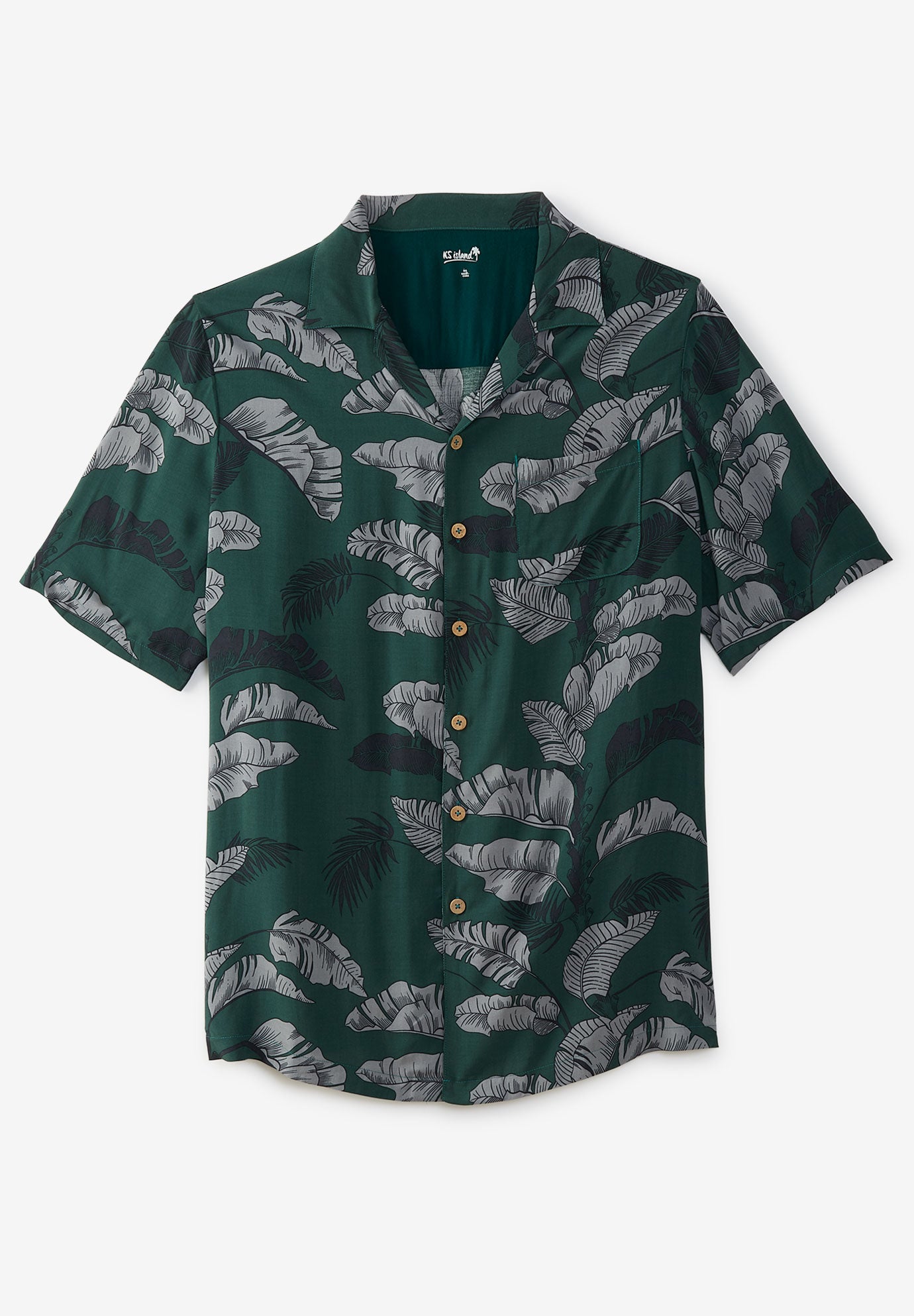 Island Print Rayon Shirt by KS Island™ Big and Tall Camp Shirts King