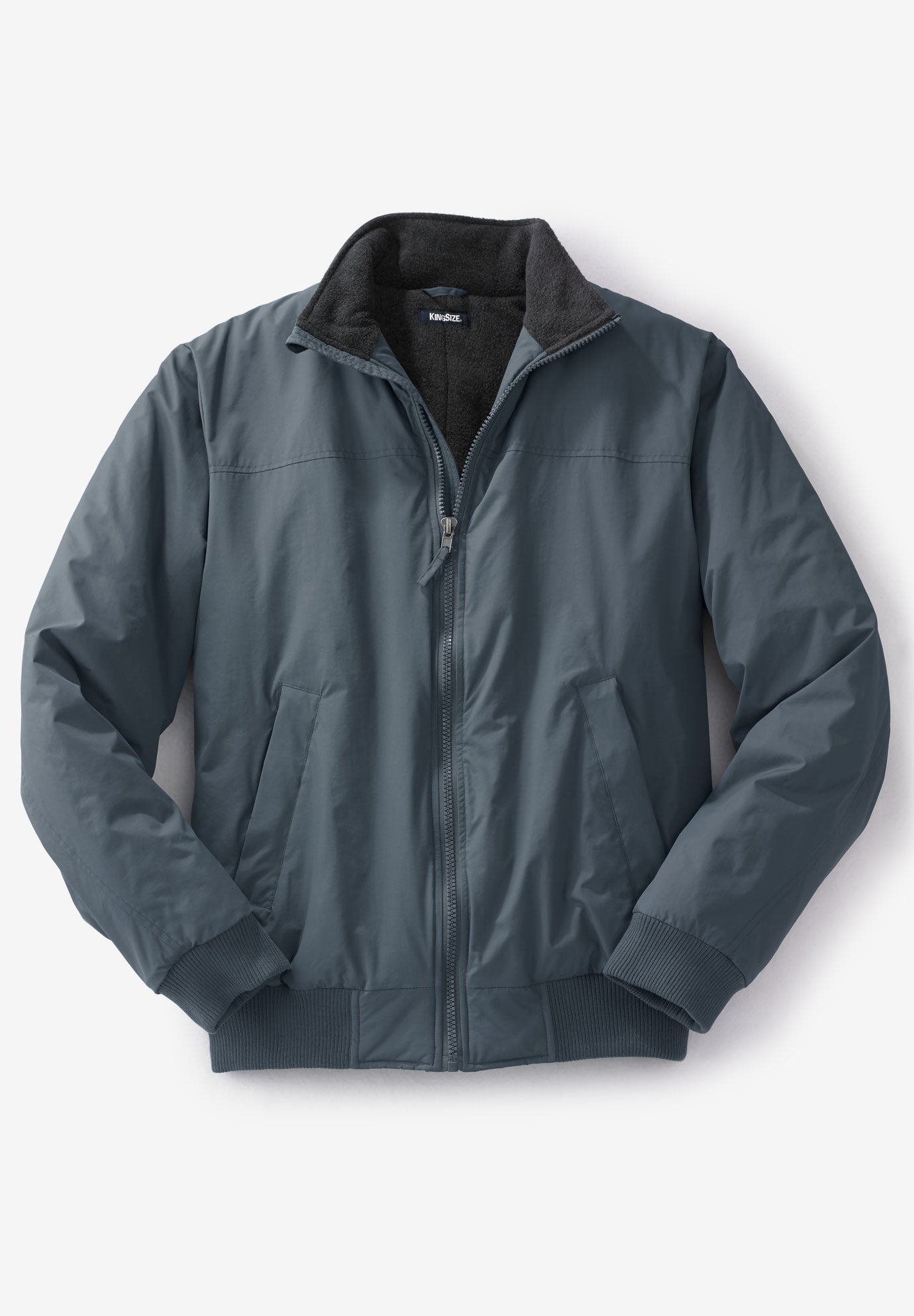 Fleece-Lined Bomber Jacket | King Size