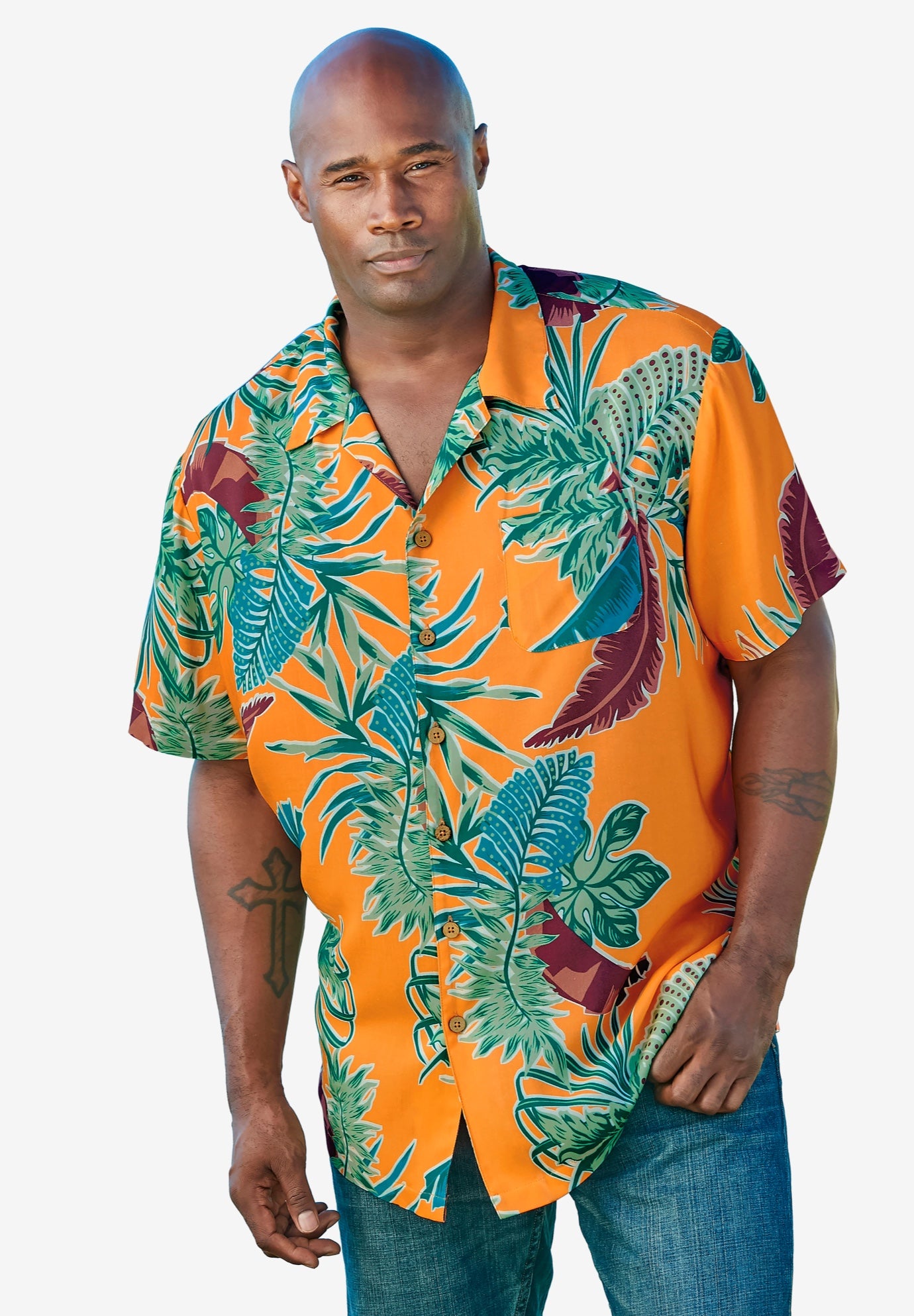 KS Island Printed Rayon Short-Sleeve