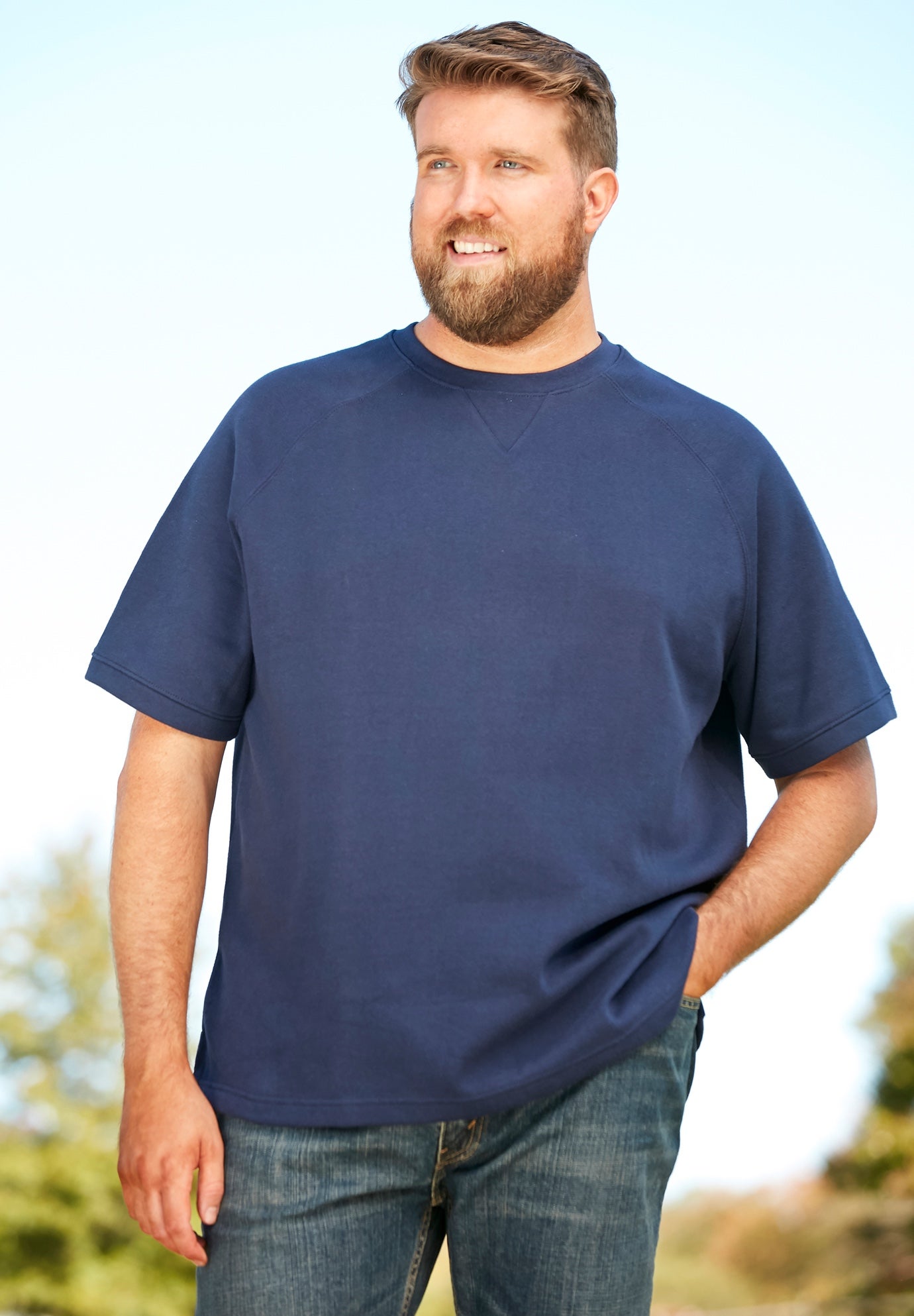 ShortSleeve Fleece Sweatshirt King Size