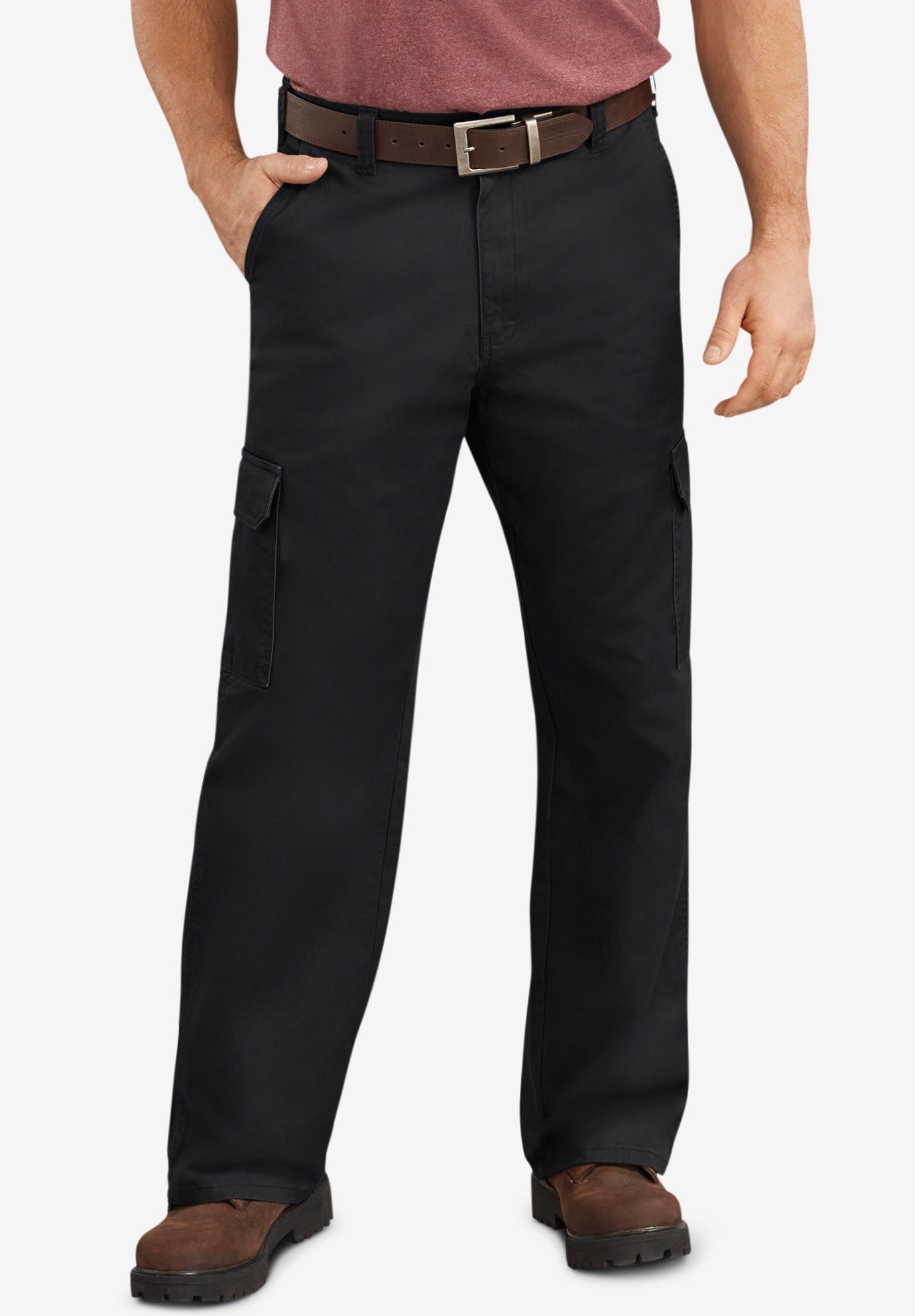 Loose Fit Straight Leg Cargo Pants King Size
