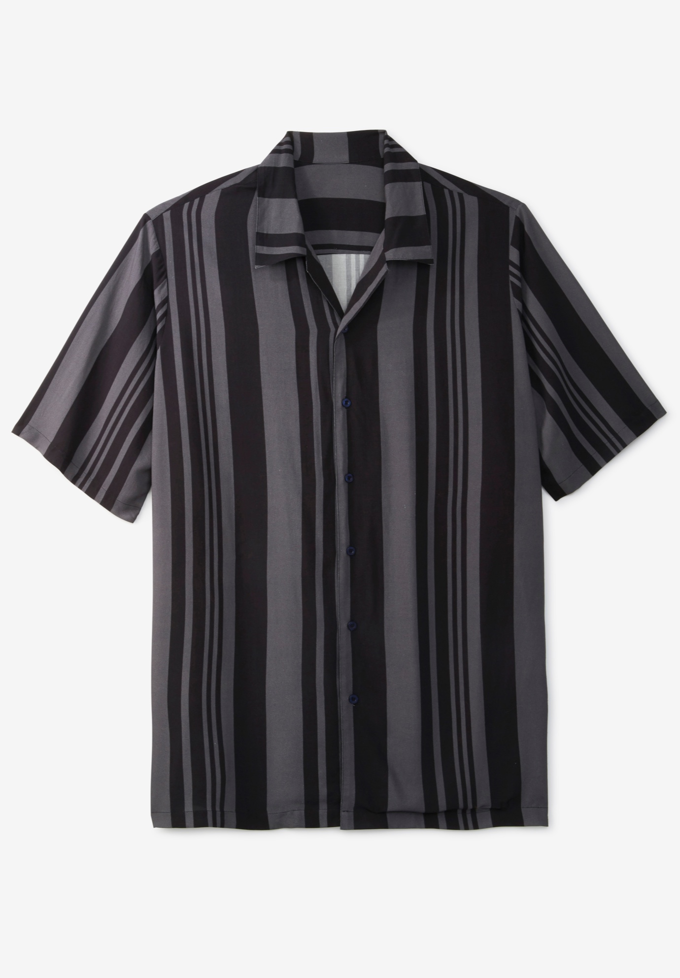 Short-Sleeve Colorblock Rayon Shirt| Big and Tall Casual Shirts | King Size