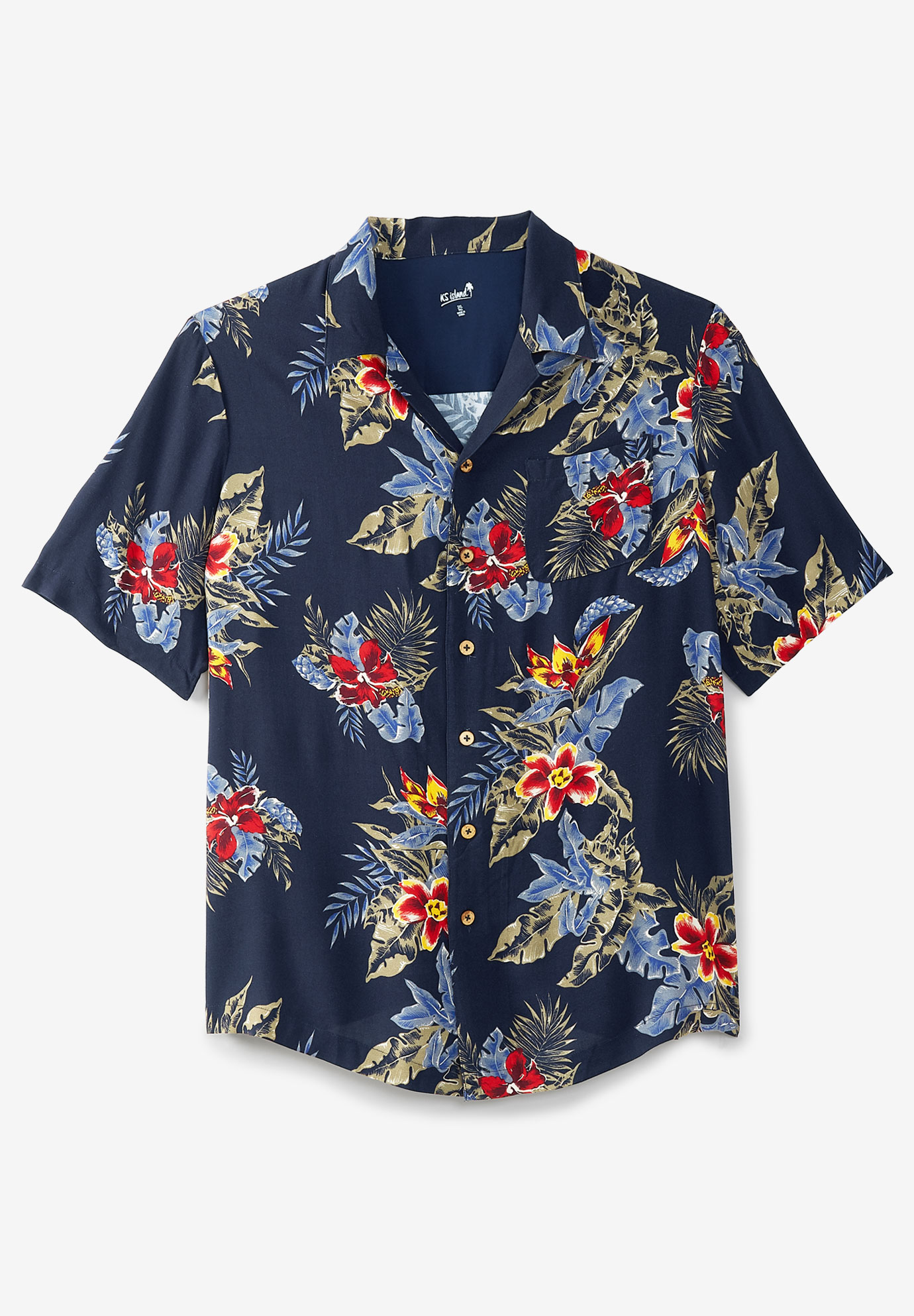 KS Island™ Printed Rayon Shirt | King Size