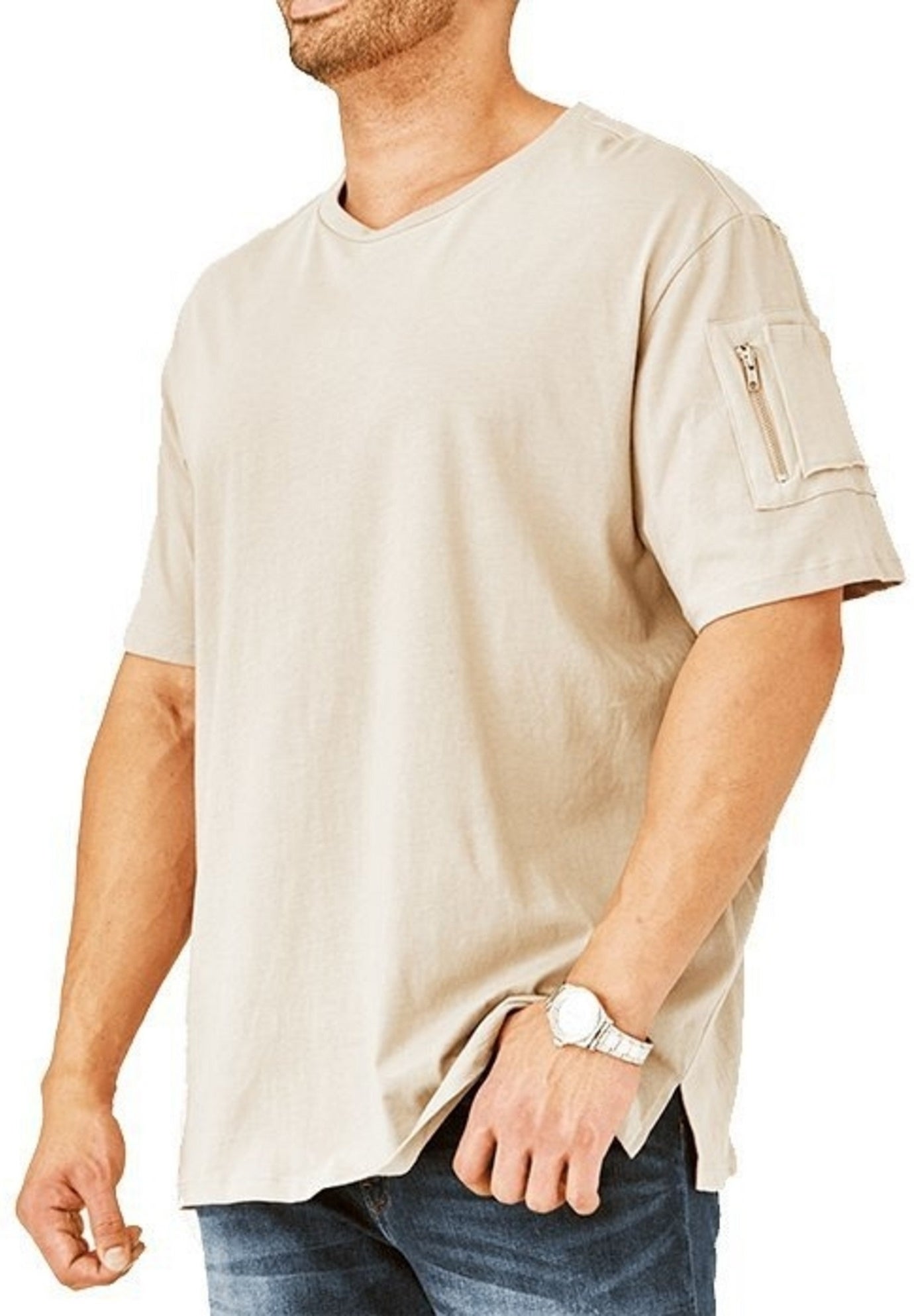workout shirt with zipper pocket