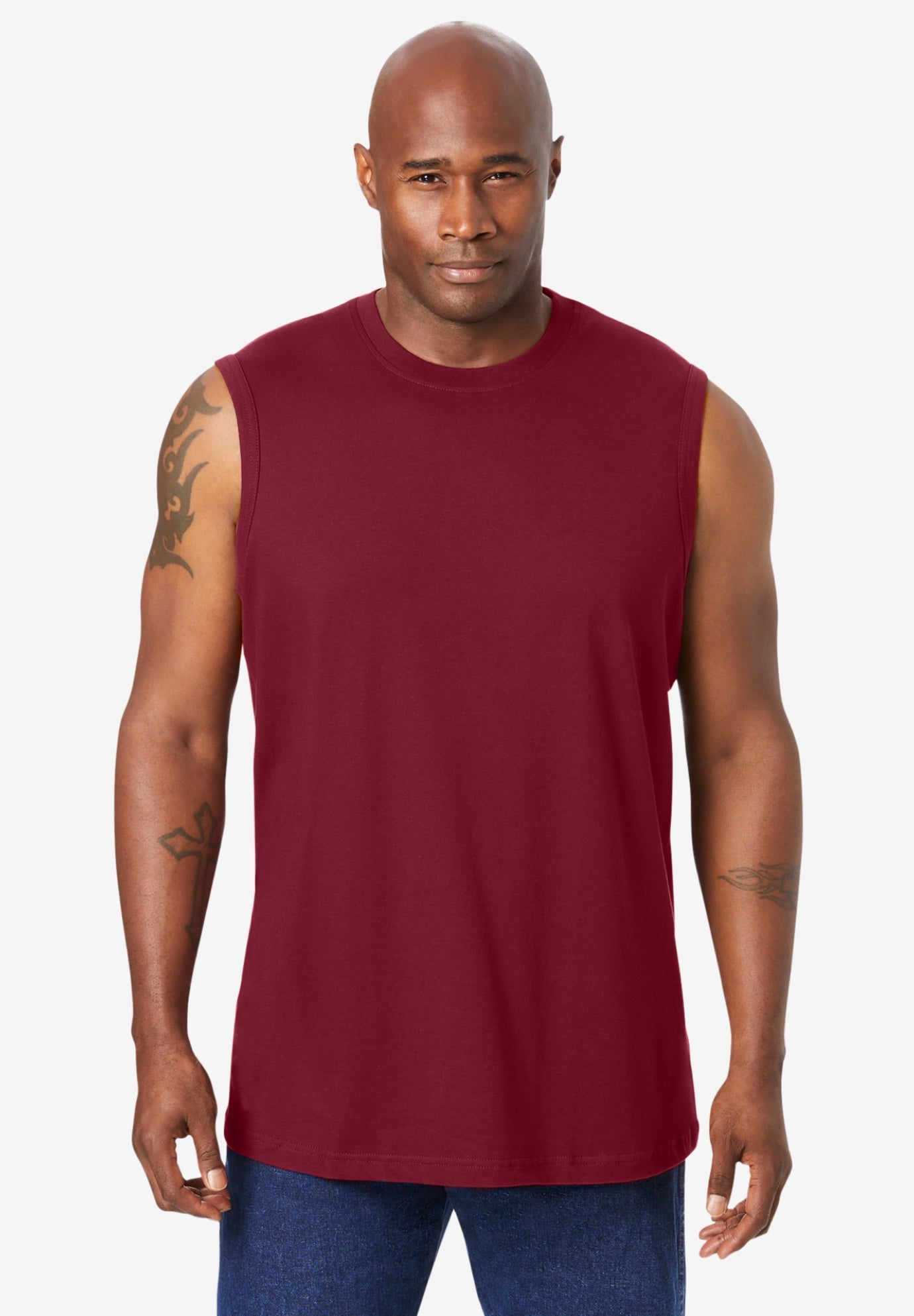 Heather Charcoal 5XL Big KingSize Mens Big /& Tall Lightweight Muscle T-Shirt