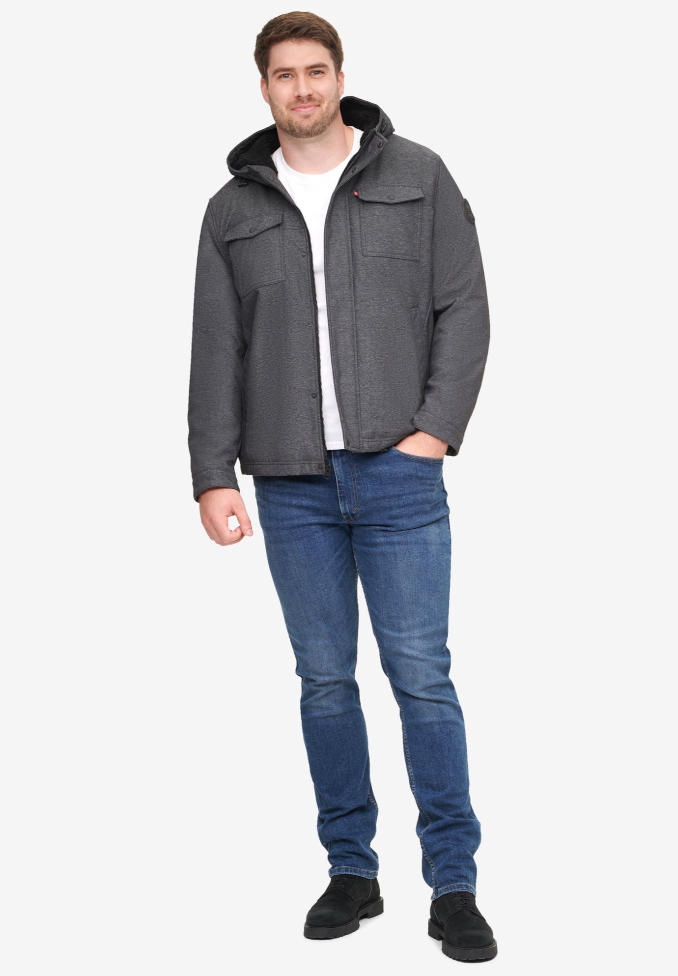 levis hooded trucker jacket
