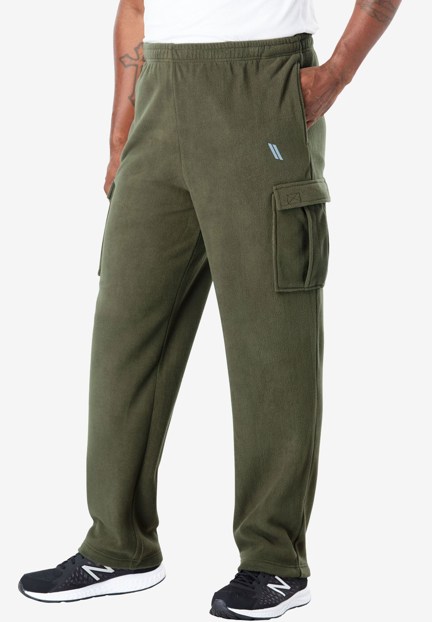 Cargo Fleece Tech Pants by KS Sport™ | Plus Size Activewear | King Size