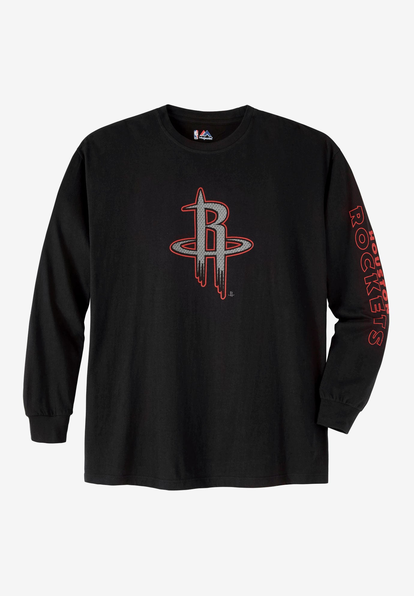 NBA&reg; Long-Sleeve Black Logo Tee King Size