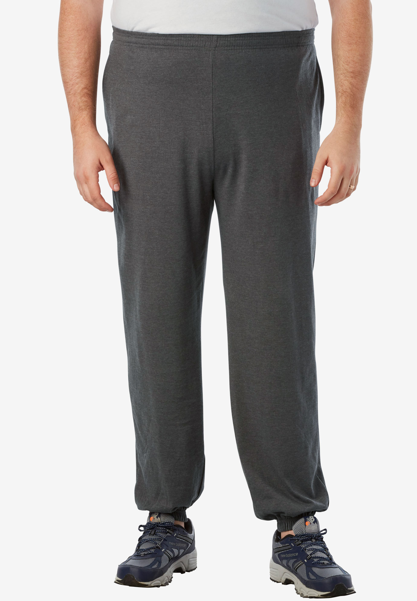 Lightweight Elastic Cuff Sweatpants | King Size