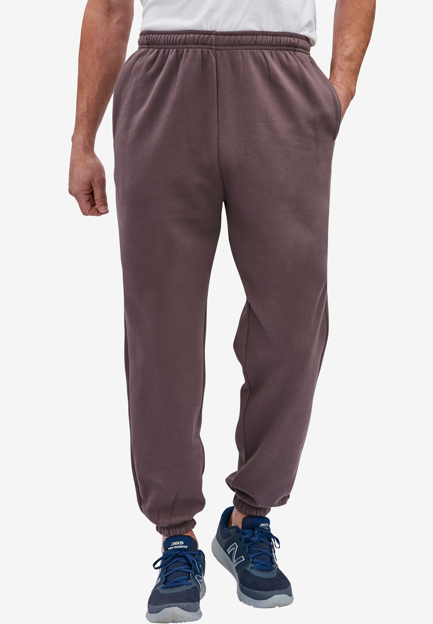 Fleece Elastic Cuff Sweatpants | Plus Size All Pants | King Size