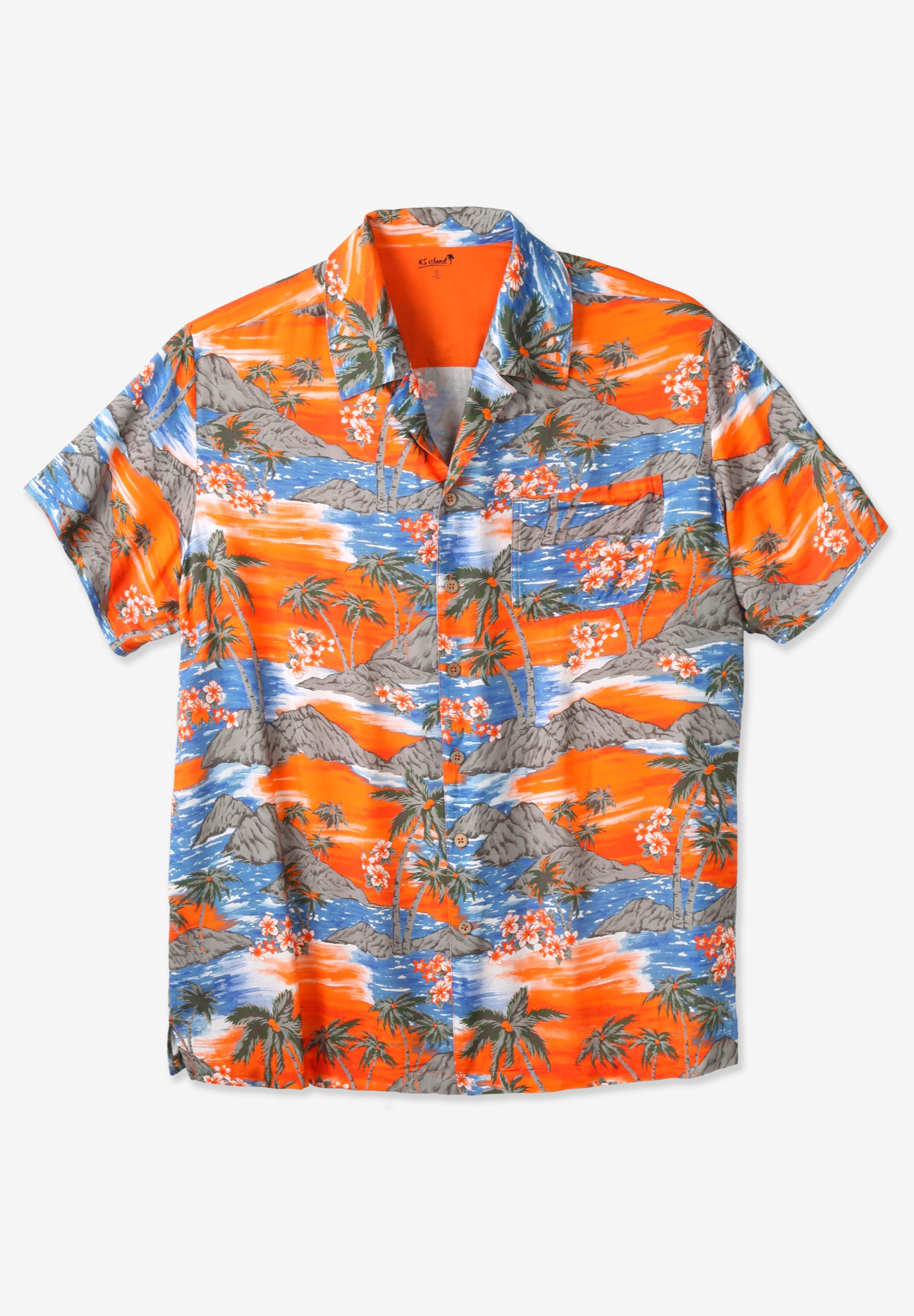 KS Island Printed Rayon Short-Sleeve Shirt