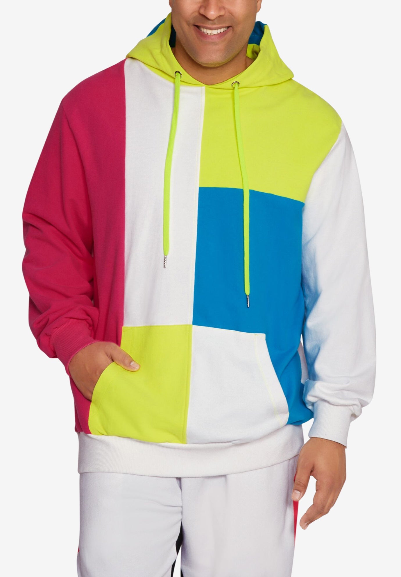 Mvp Collections Neon Color Block Hoodie King Size