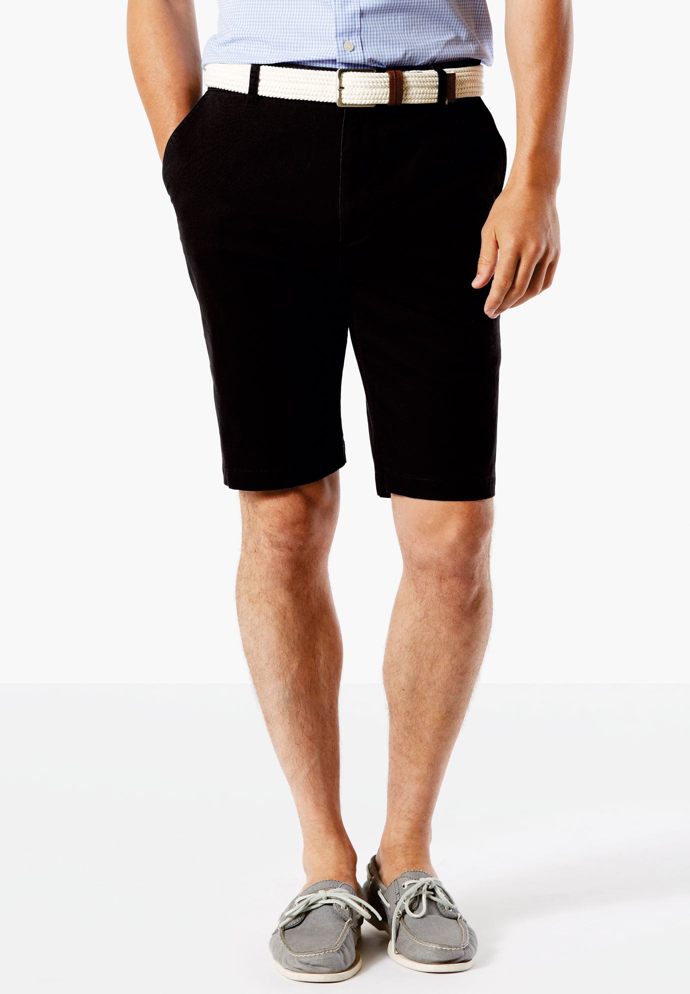black docker shorts