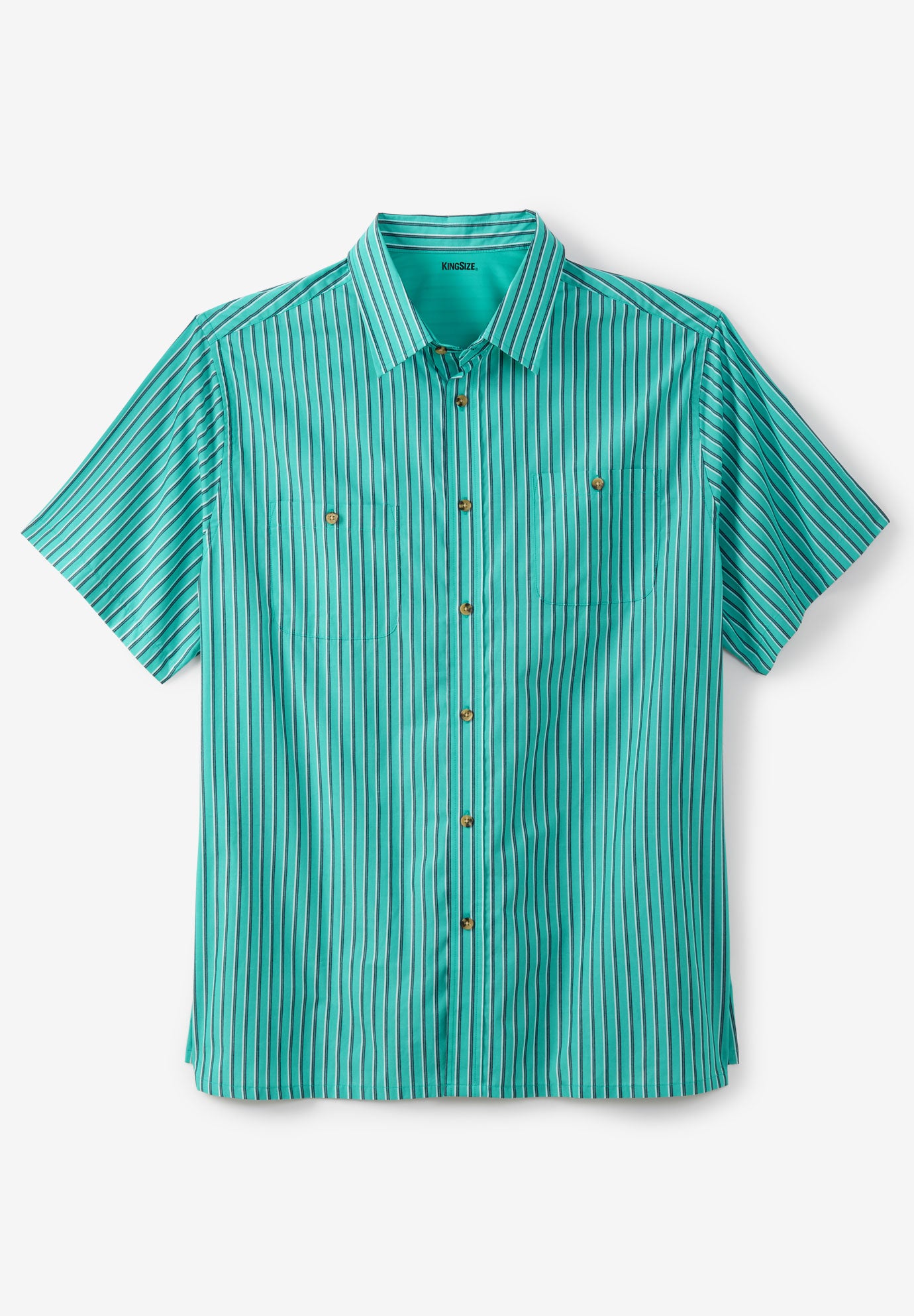 Striped ShortSleeve Sport Shirt King Size