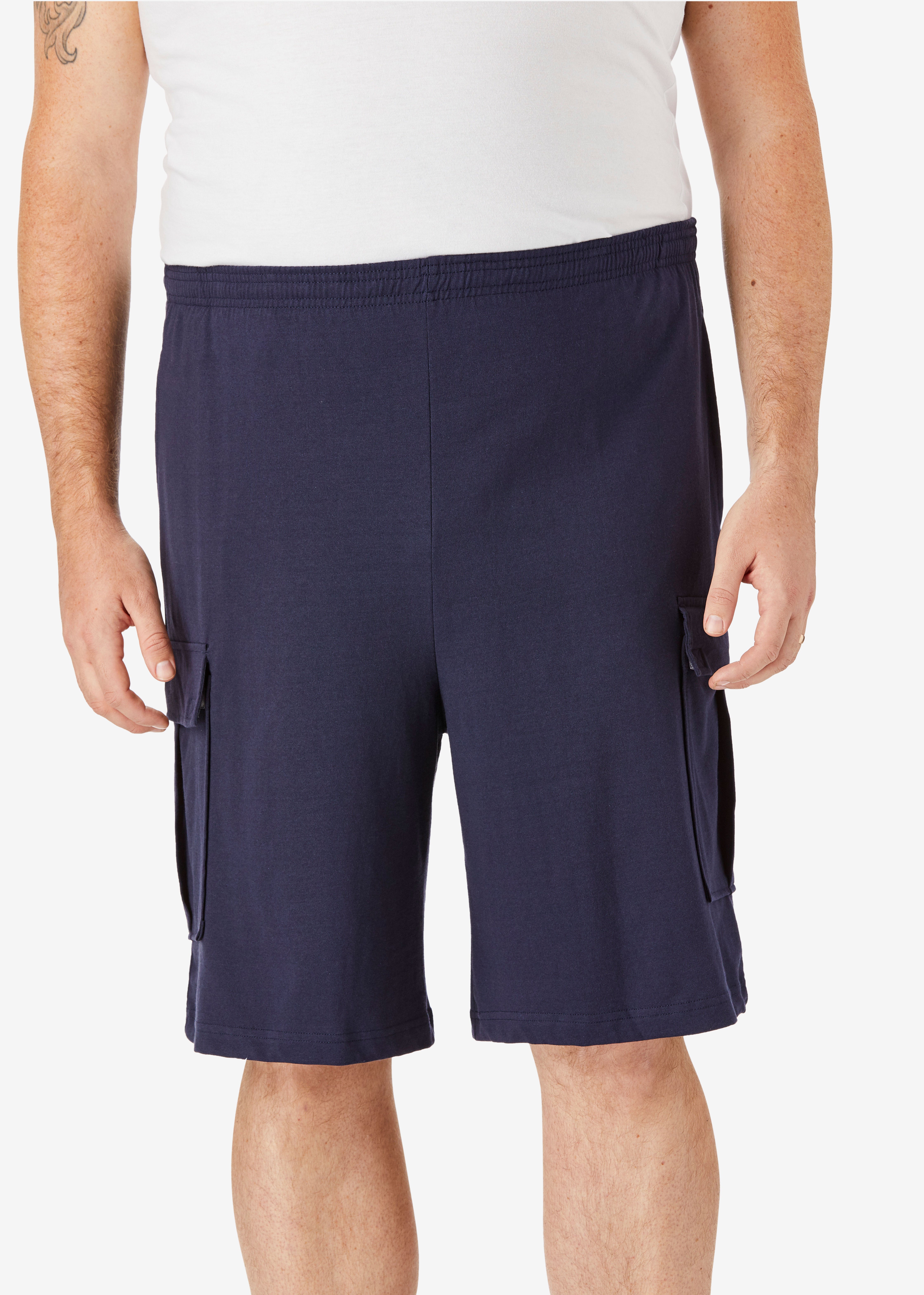 Lightweight Jersey Cargo Shorts King Size