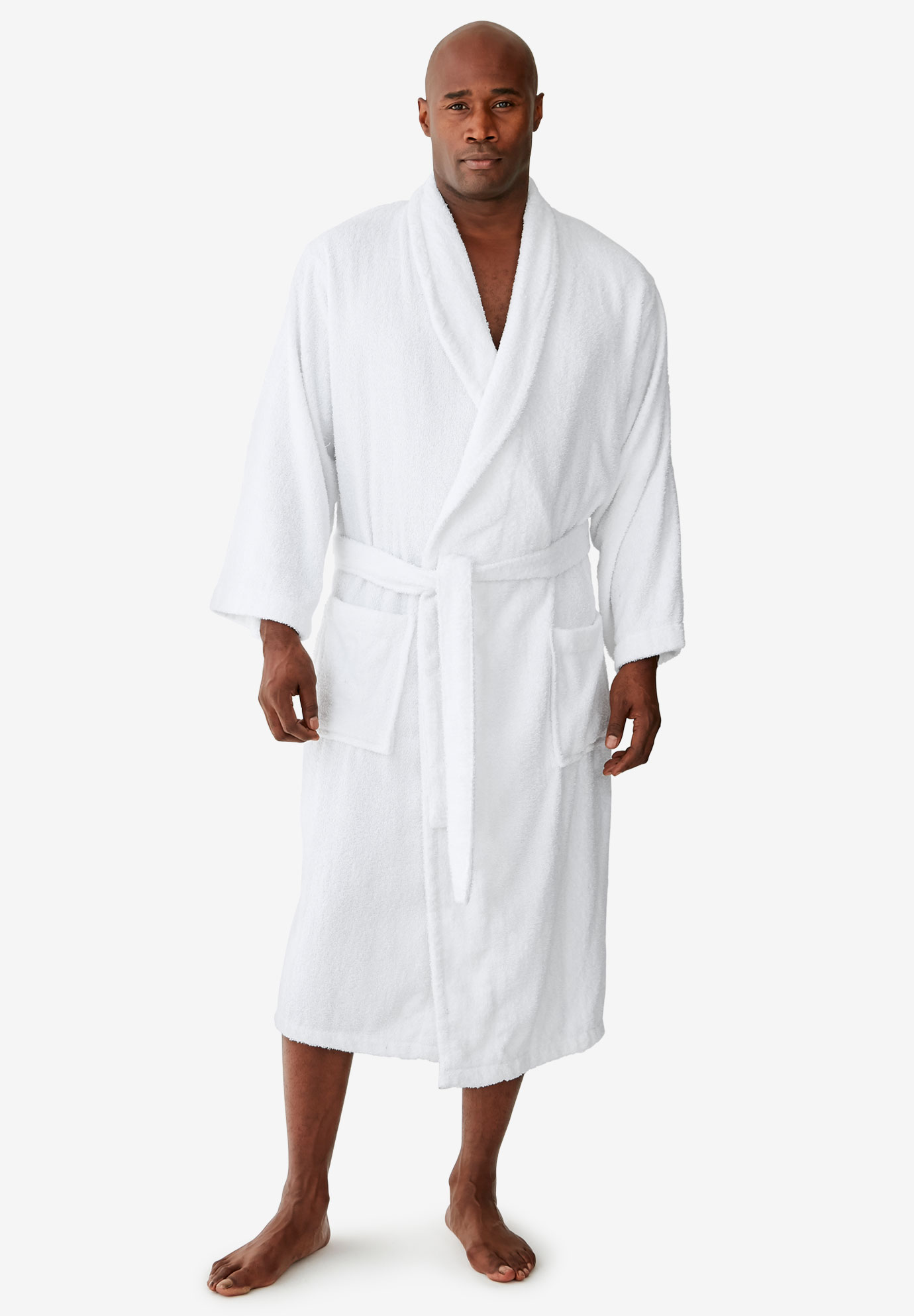 Terry Bathrobe with Pockets| Big and Tall Robes | King Size