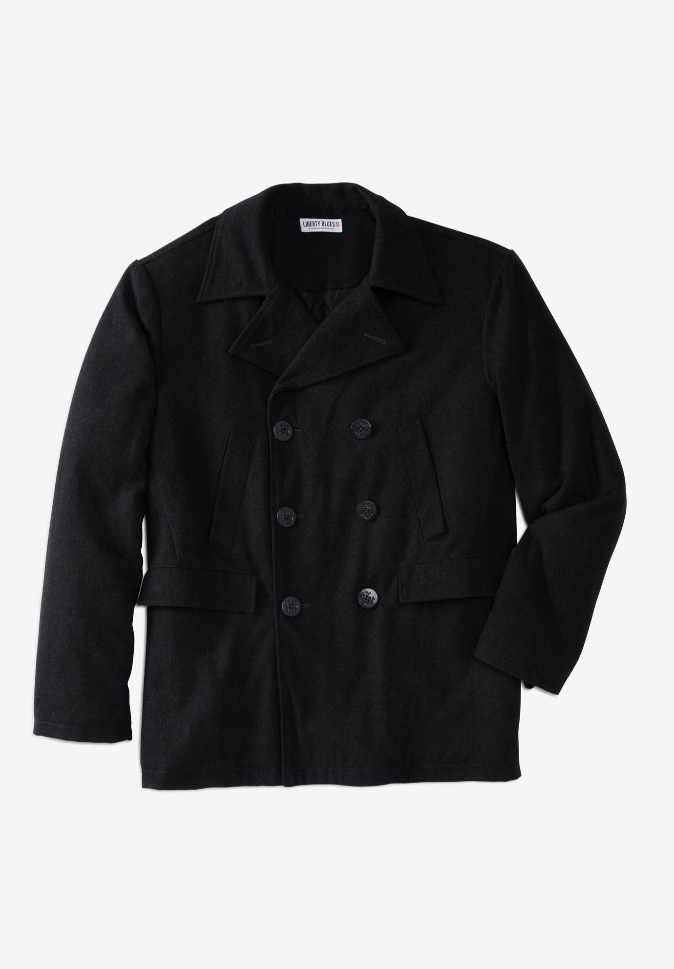 Double breasted sales wool peacoat