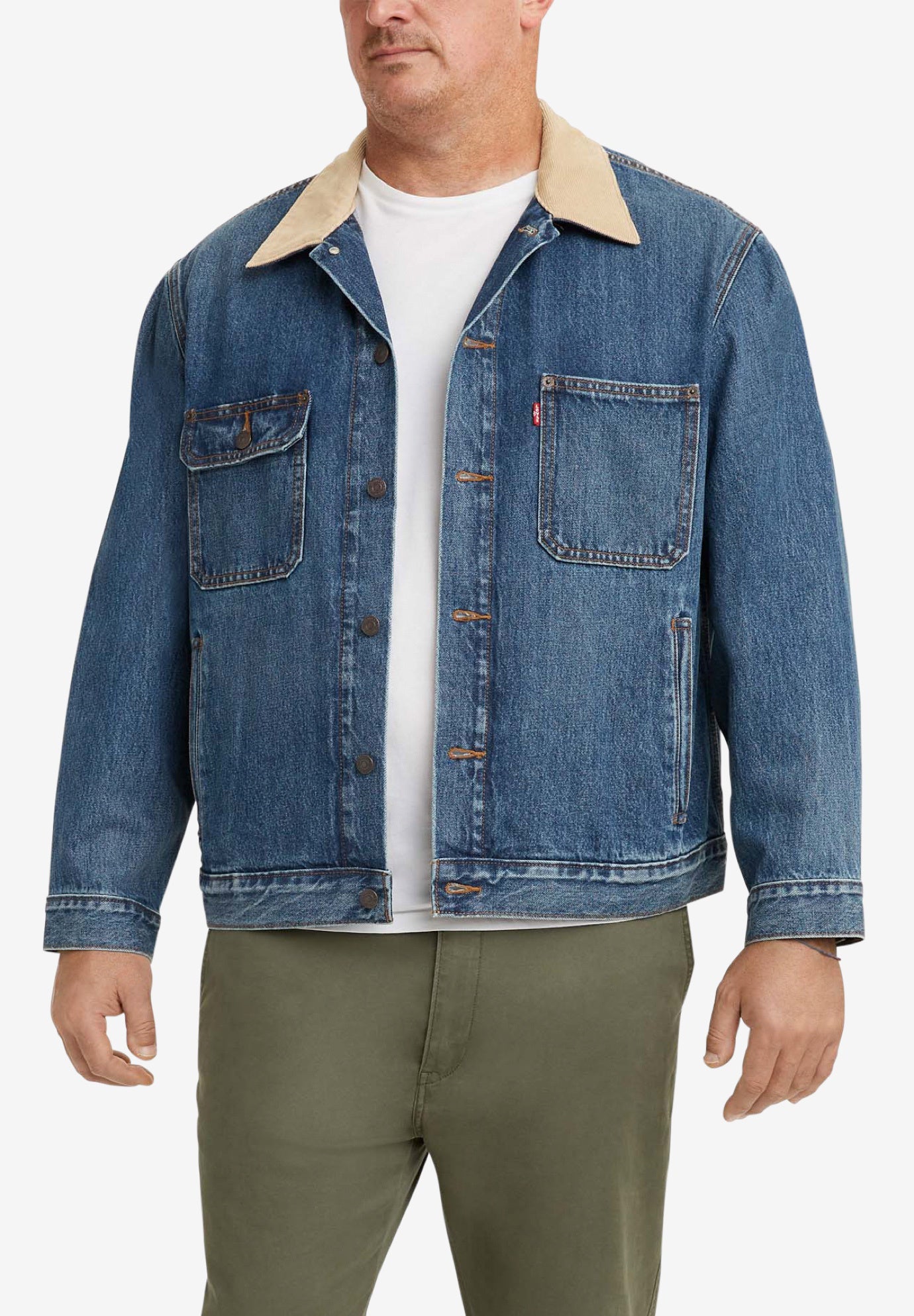 Levi's Trucker Jacket for Larger Builds, Here Comes Wash | King Size