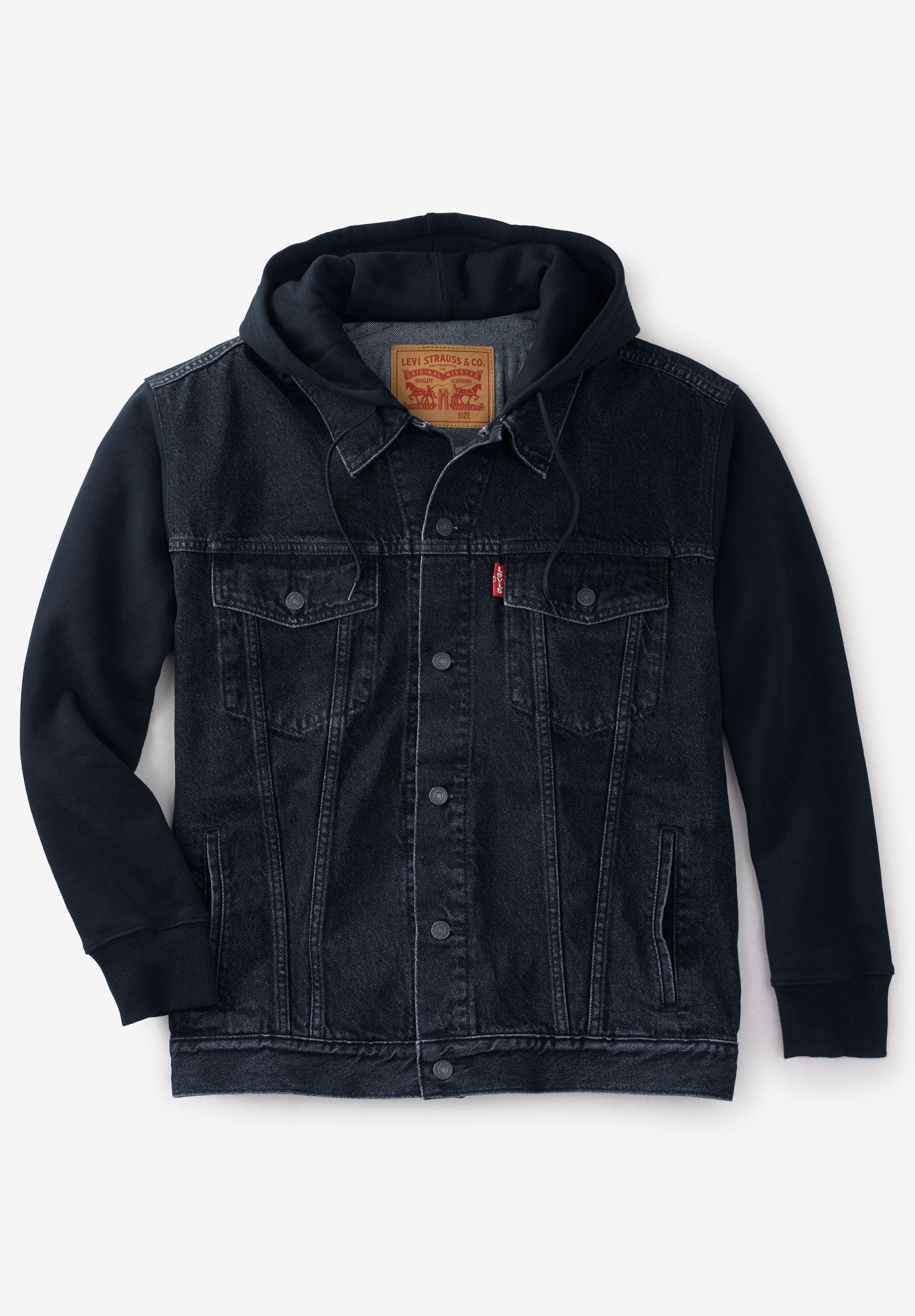 Levi's men's hybrid hooded trucker sales jacket