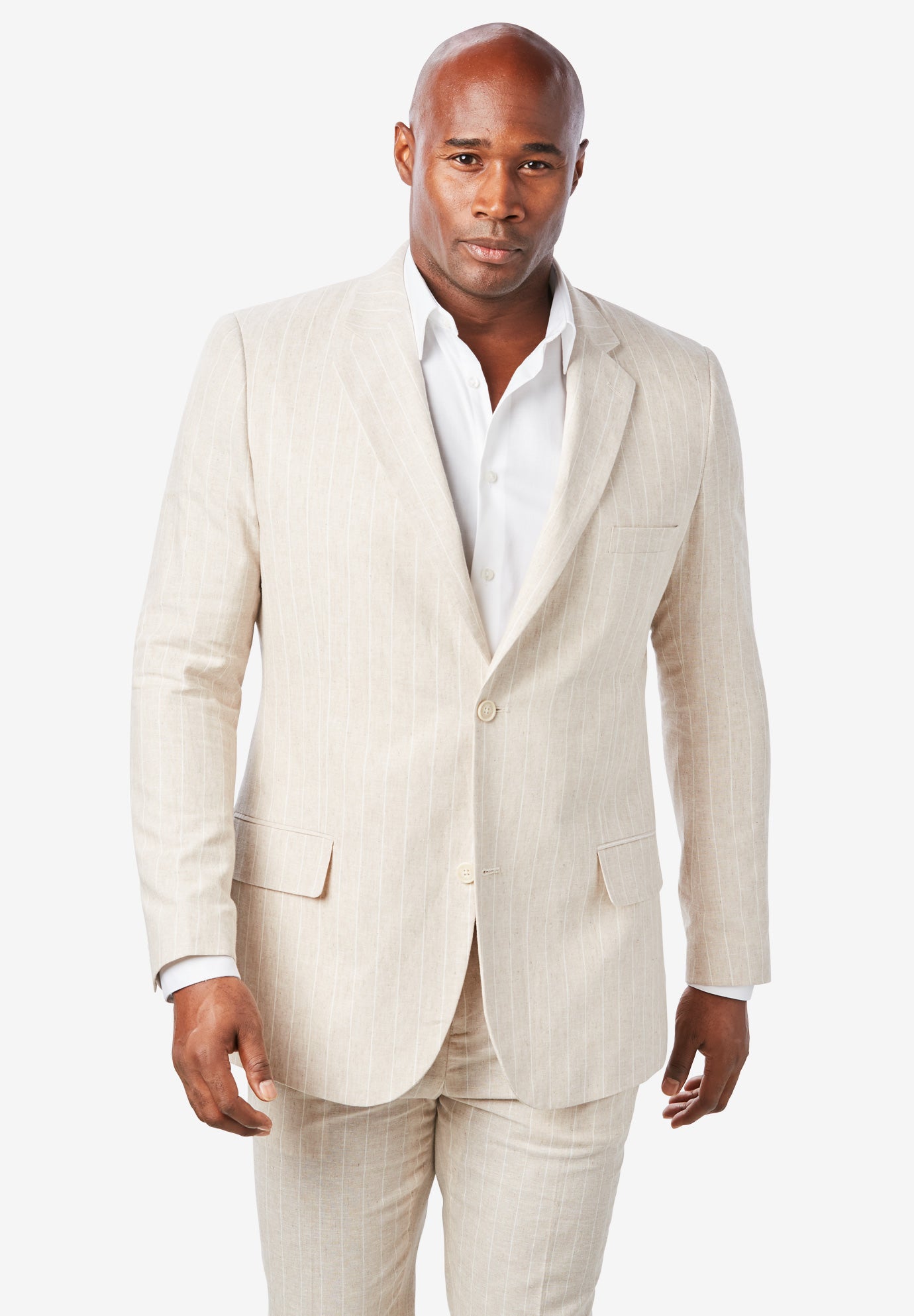 KS Island™ Linen Blend TwoButton Suit Jacket Big and Tall Outerwear