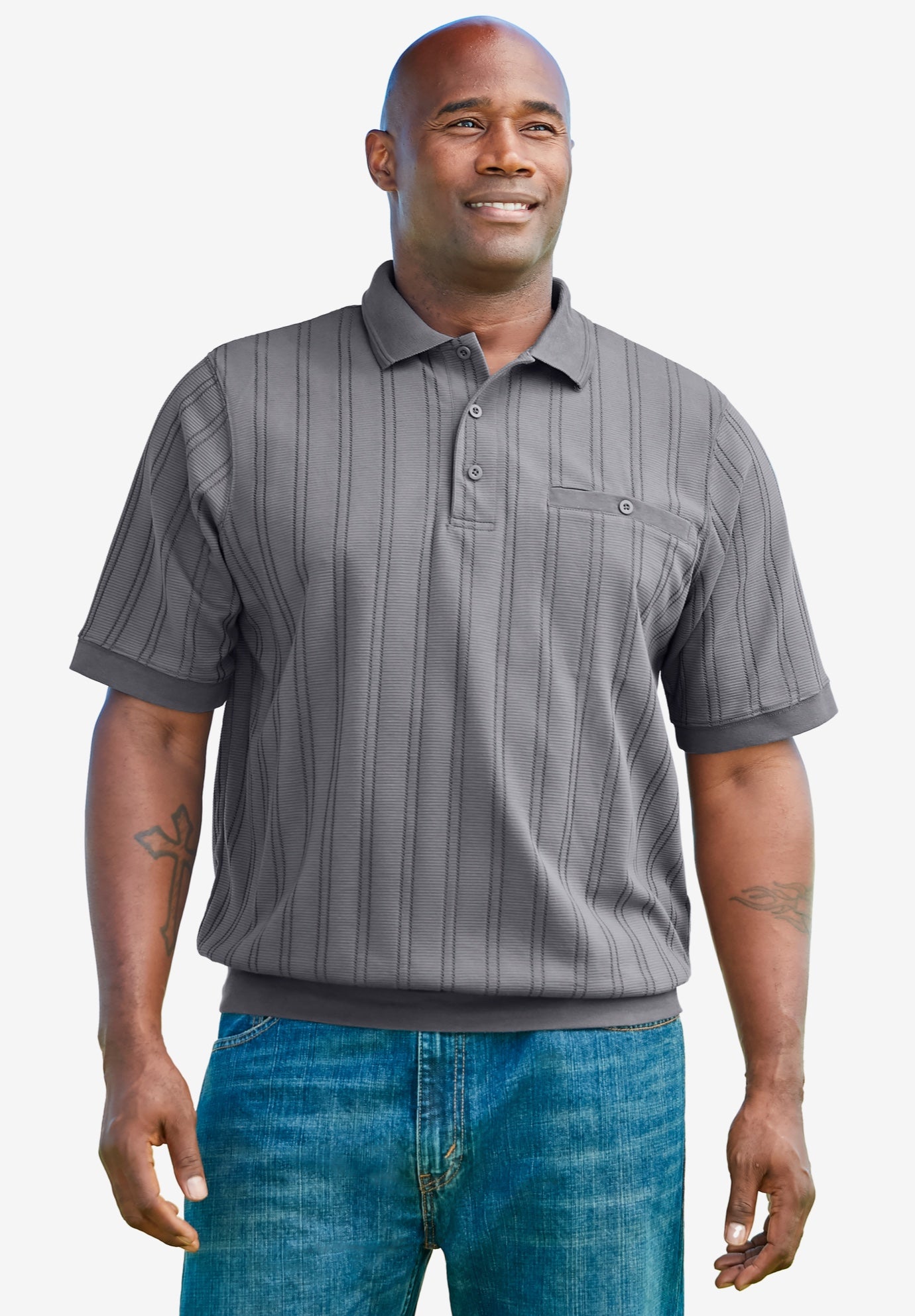 Banded Bottom Polo Shirt | King Size