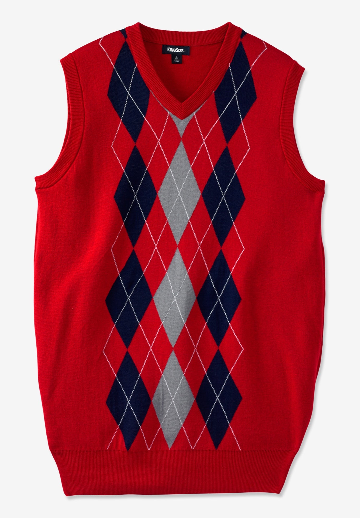 big and tall argyle sweater vest