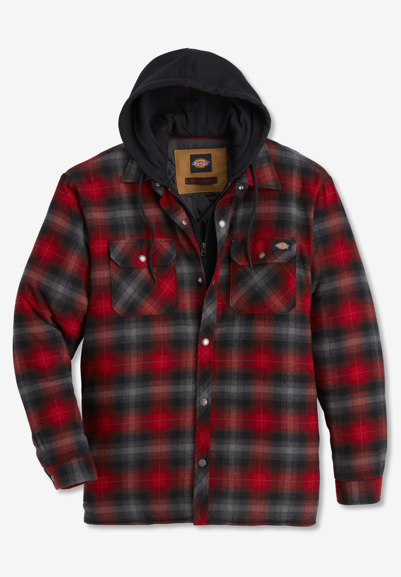 Dickies® Fleece Hooded Flannel Shirt Jacket King Size