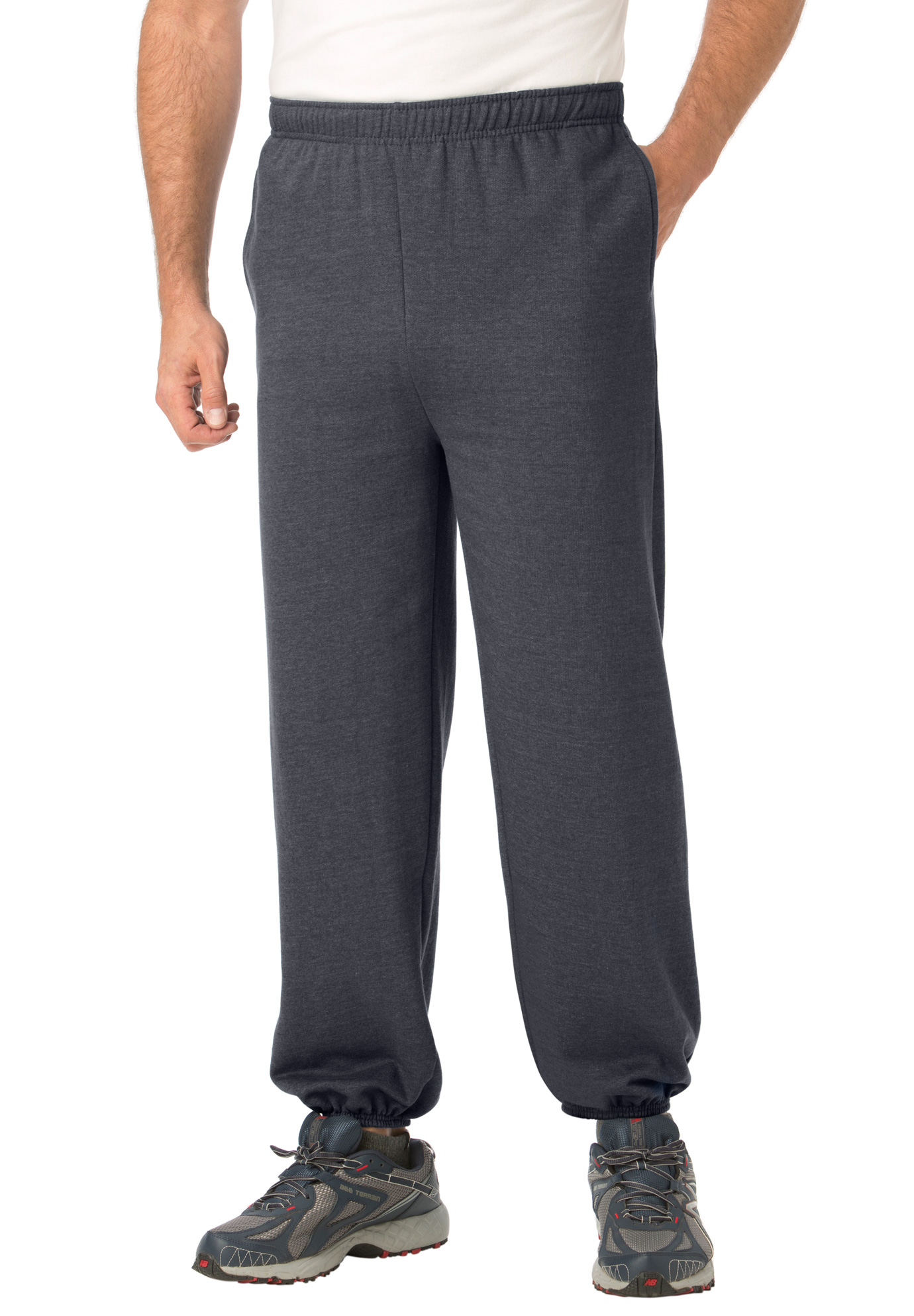 Fleece Elastic Cuff Sweatpants | King Size