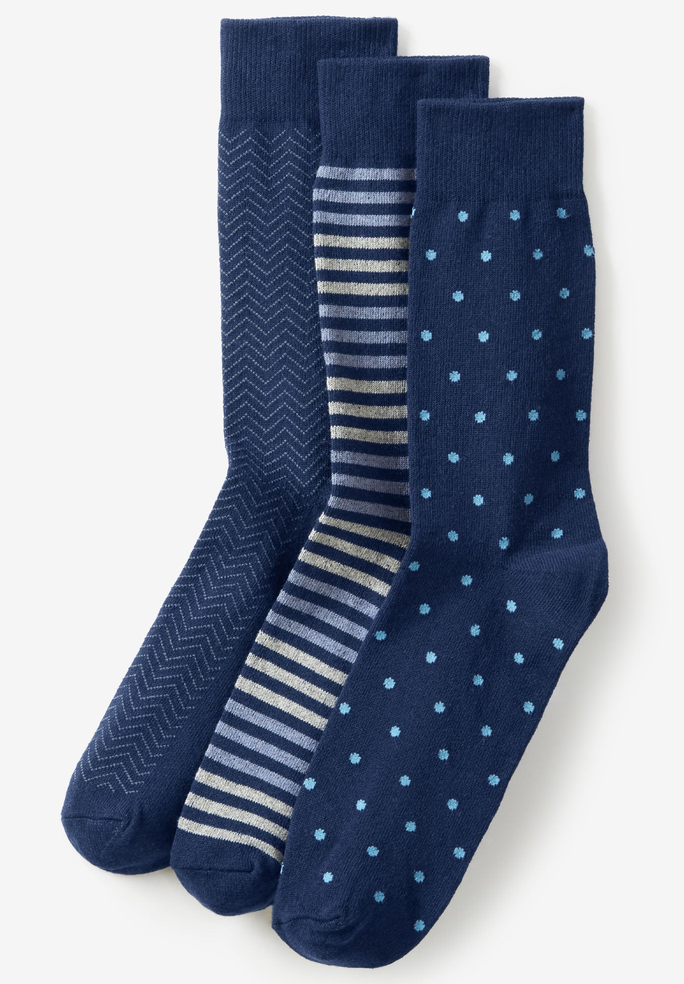 Printed Dress Sock 3Pack Big and Tall Socks King Size