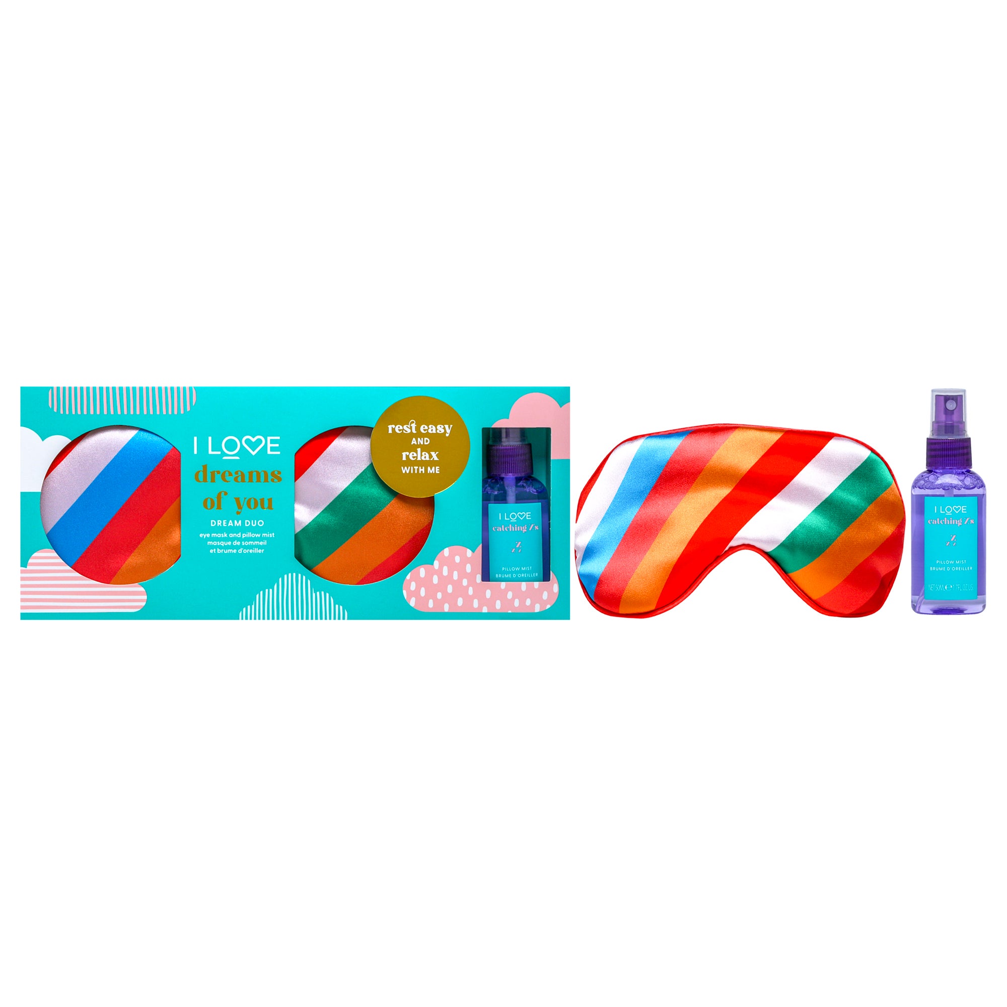 Dreams of You Sleep Pack by I Love Cosmetics for Women - 2 Pc 1.7