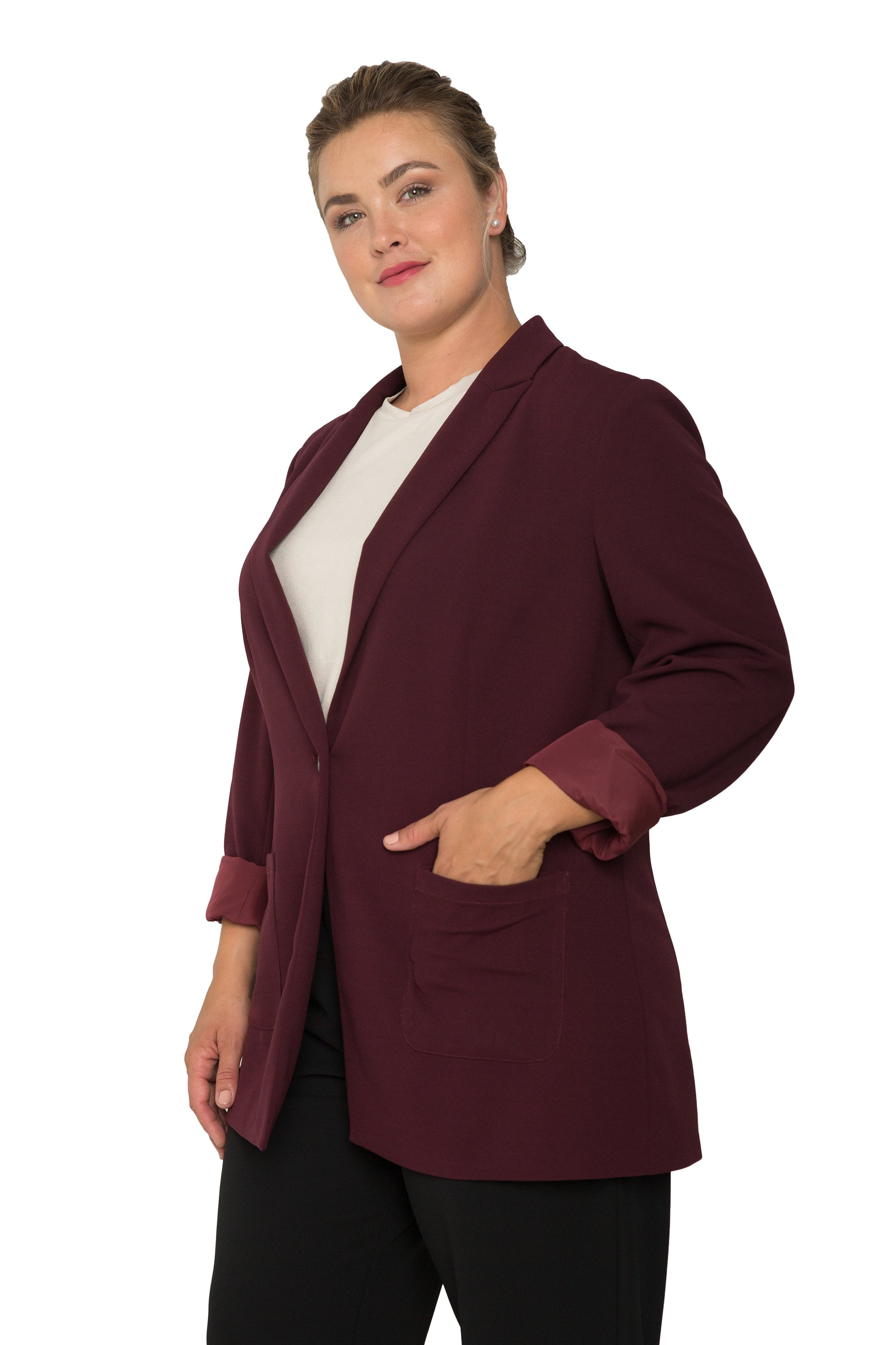Plus Size Women's Boyfriend Blazer Jacket King Size