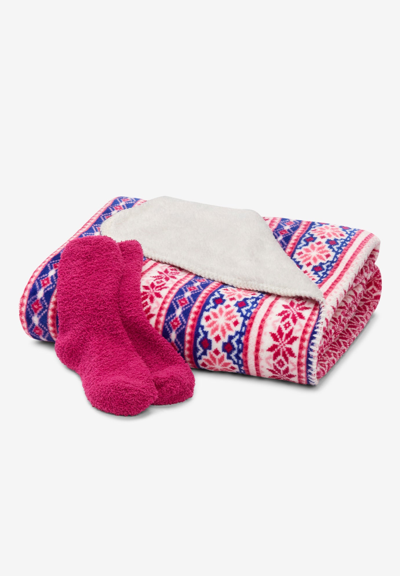 Fluffy Sock & Throw Set King Size