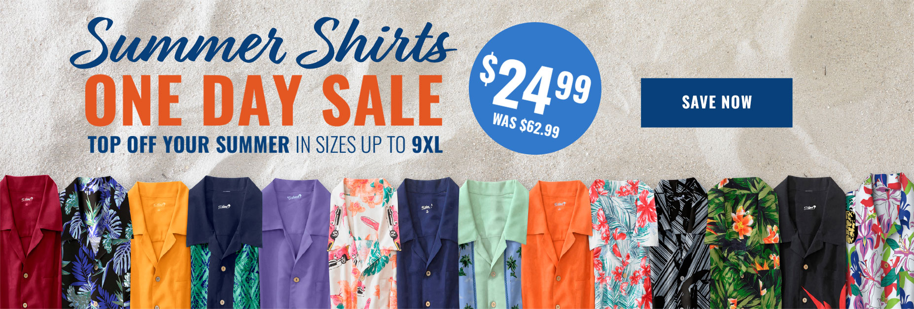 Summer shirts one day sale $24.99