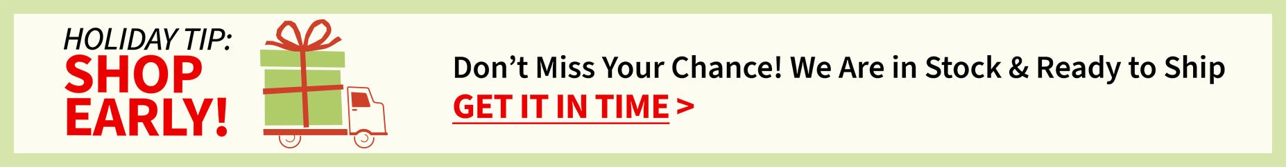 We are in stock and ready to ship