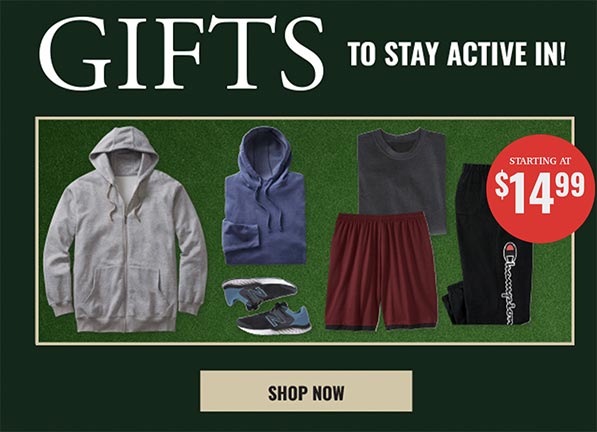 Gifts to stay active in! starting at $9.99